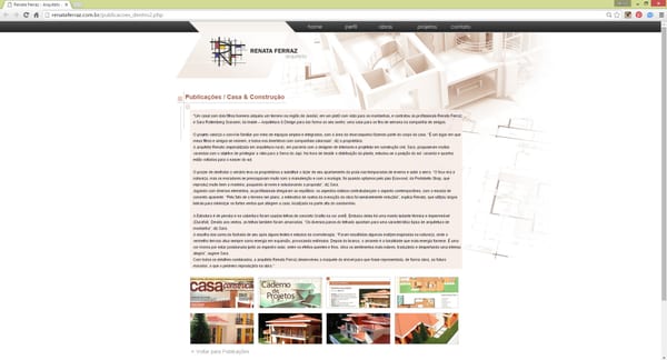 Print da matéria "Uma casa em Jundiaí, assinada pela INSIDE" publicada em Casa & Construção, acervo INSIDE