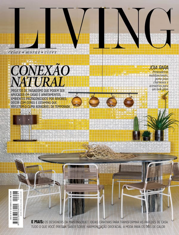 Capa da revista Living (set. 2019 · Perdizes) com projeto INSIDE, acervo INSIDE