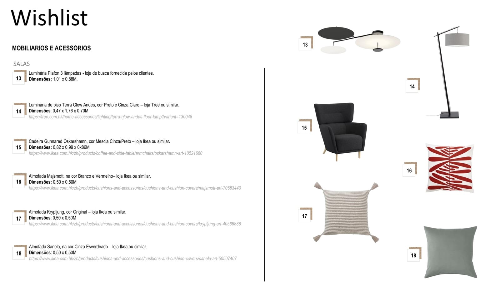INSIDE spec sheet page 03: items, dimensions and stores, Hong Kong project