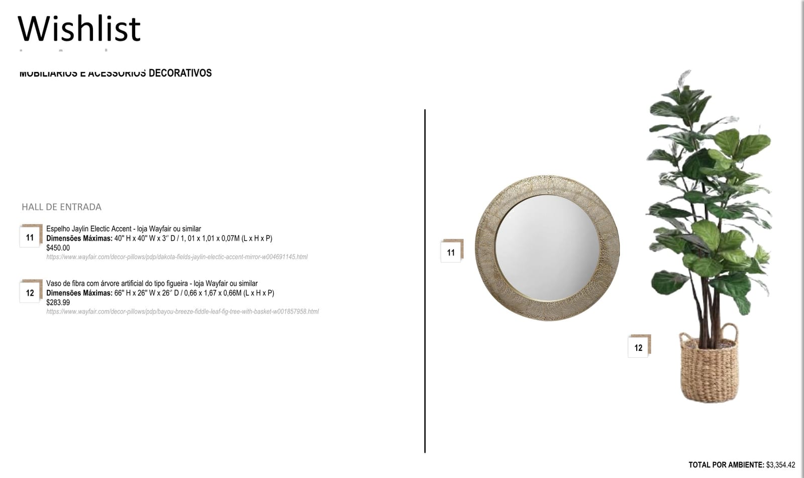 INSIDE spec sheet page 03: items, dimensions, stores and prices, Montana project