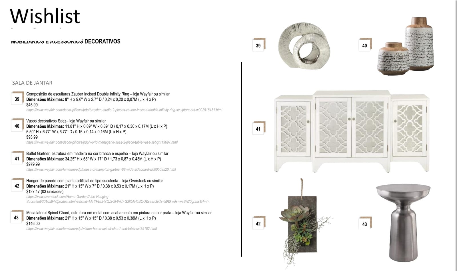 INSIDE spec sheet page 09: items, dimensions, stores and prices, Montana project