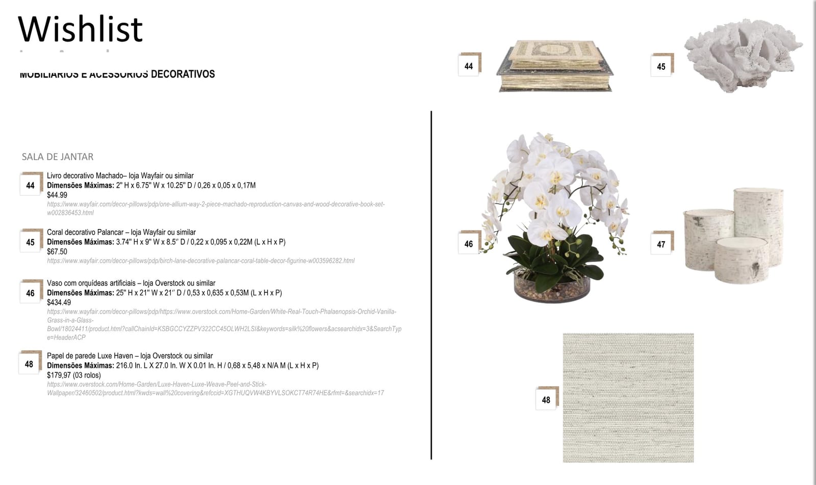 INSIDE spec sheet page 10: items, dimensions, stores and prices, Montana project