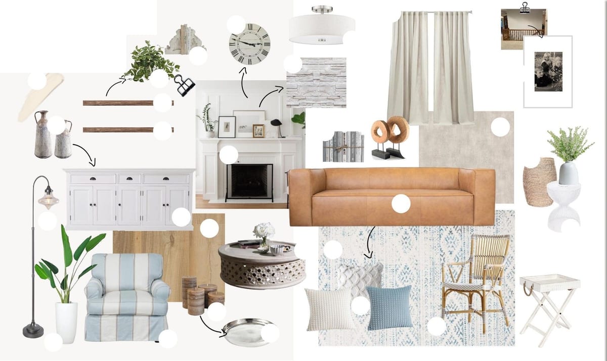 Classic-boho living concept moodboard by INSIDE, Montana