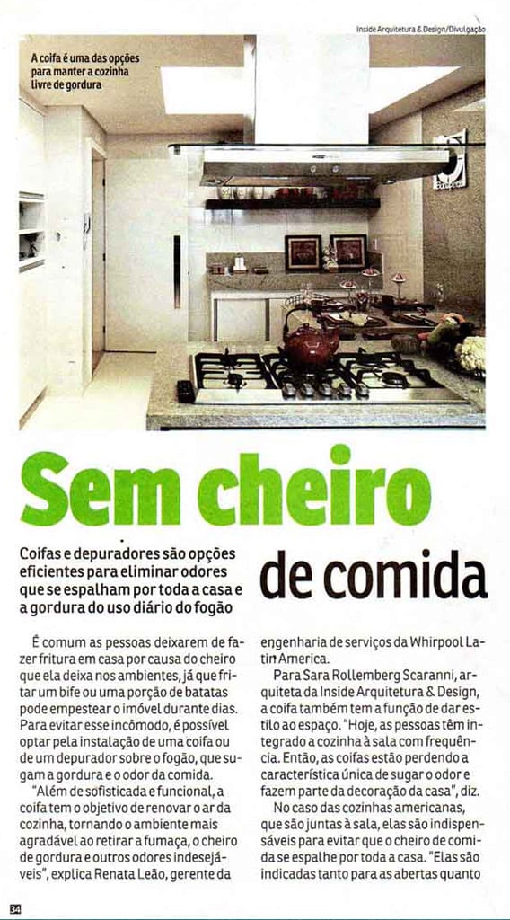 Capa da Agora · Revista da Hora, matéria com projeto da INSIDE, acervo INSIDE