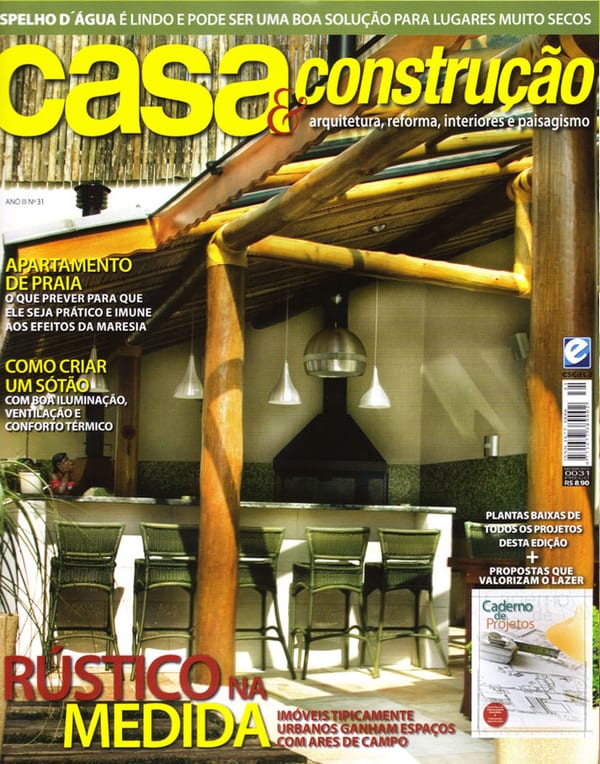 Capa da Casa & Construção · nº 31, matéria com projeto da INSIDE, acervo INSIDE