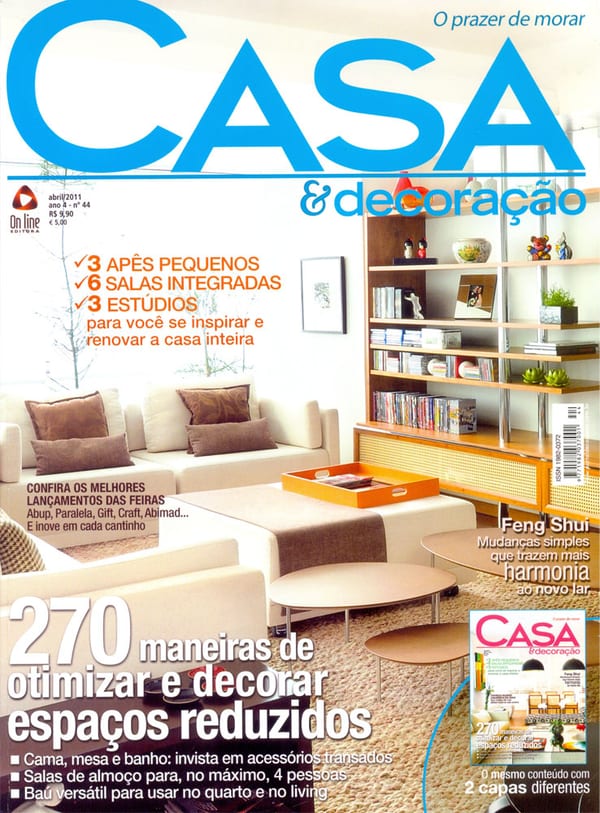 Capa da Casa & Decoração · nº 44, matéria com projeto da INSIDE, acervo INSIDE