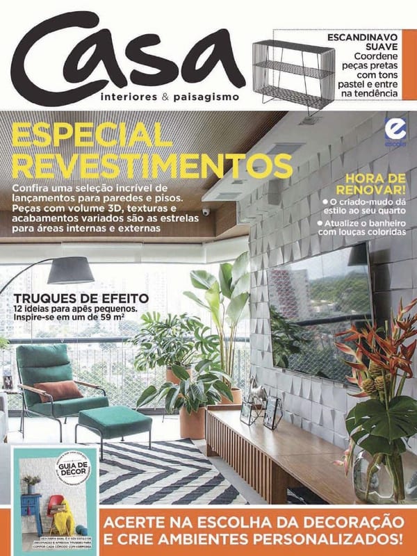 Capa da Casa Interiores & Paisagismo · ed. 1, matéria com projeto da INSIDE, acervo INSIDE