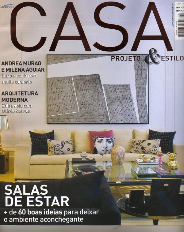 Capa da Casa, Projeto & Estilo, matéria com projeto da INSIDE, acervo INSIDE