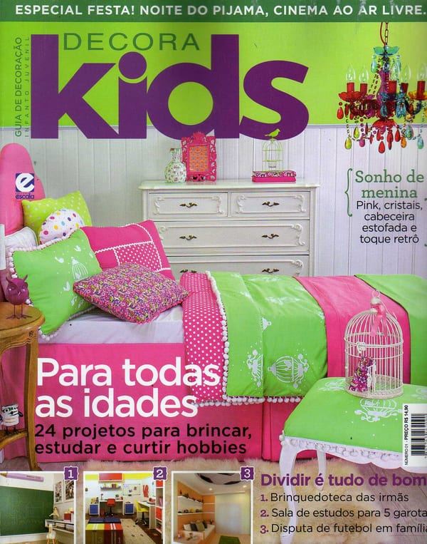 Capa da Decora Kids · nº 1, matéria com projeto da INSIDE, acervo INSIDE
