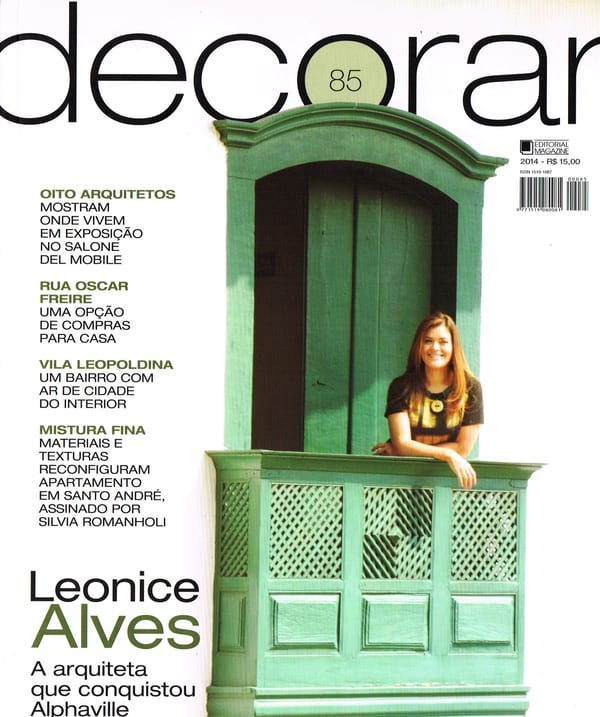 Capa da Decorar · nº 85, matéria com projeto da INSIDE, acervo INSIDE