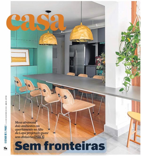 Capa da O Estado de S.Paulo · Casa, matéria com projeto da INSIDE, acervo INSIDE
