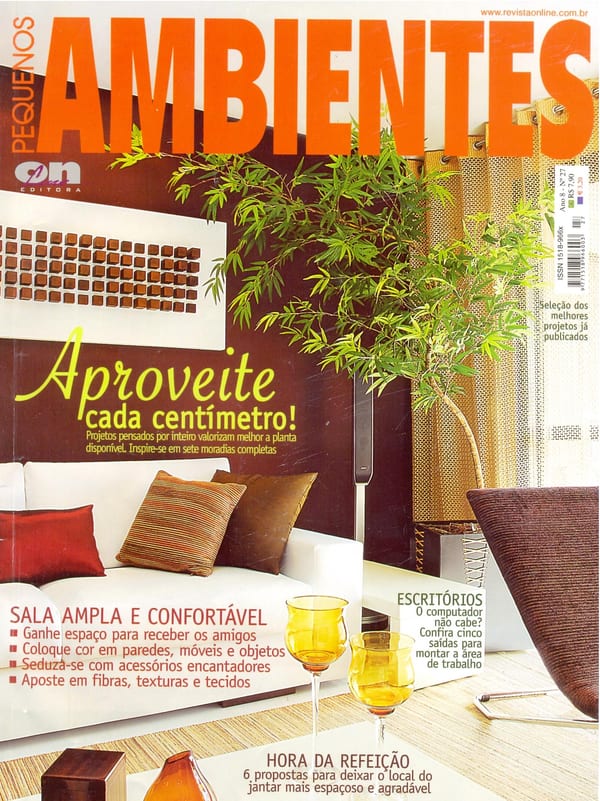 Capa da Pequenos Ambientes · nº 27, matéria com projeto da INSIDE, acervo INSIDE