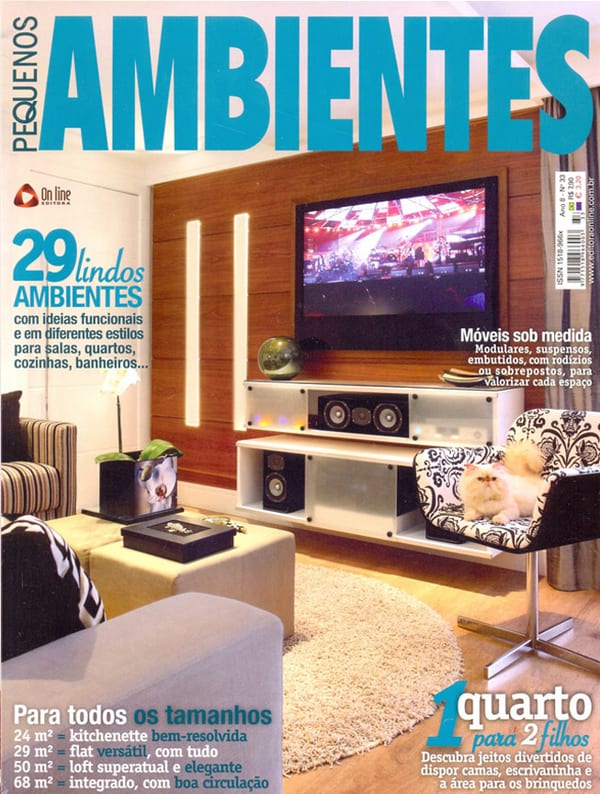 Capa da Pequenos Ambientes · nº 33, matéria com projeto da INSIDE, acervo INSIDE